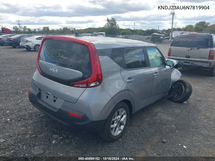 2022 Kia Soul Lx VIN: KNDJ23AU6N7819904 Lot: 40598152