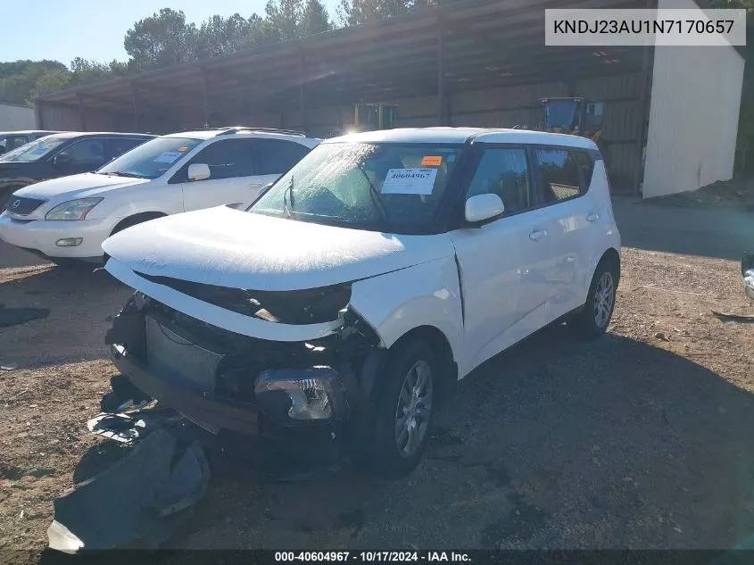 2022 Kia Soul Lx VIN: KNDJ23AU1N7170657 Lot: 40604967