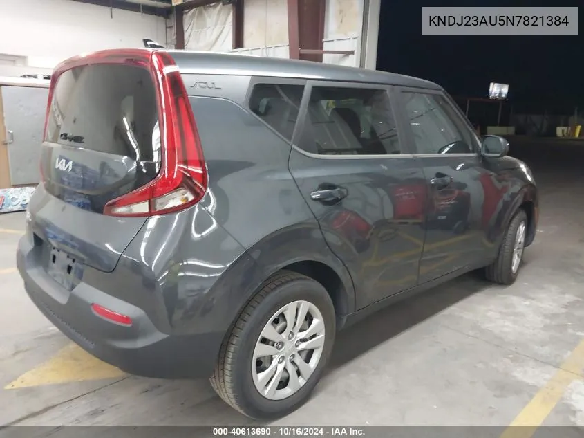 2022 Kia Soul Lx VIN: KNDJ23AU5N7821384 Lot: 40613690