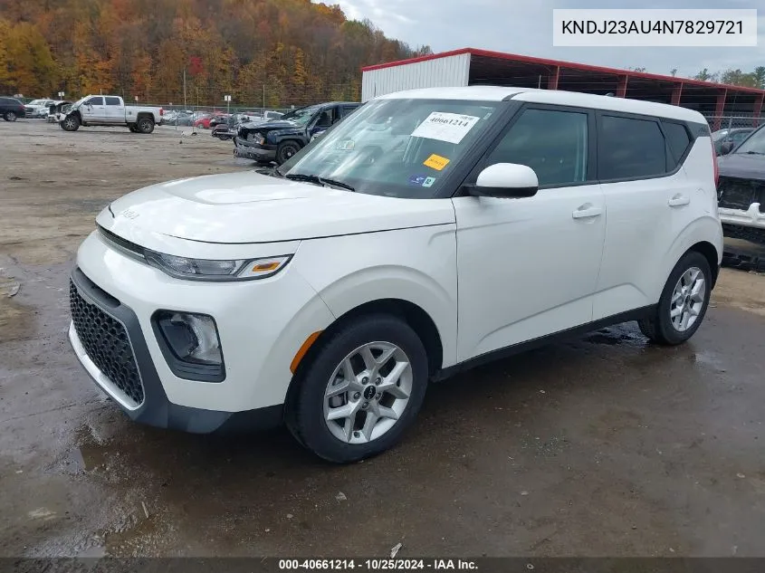 2022 Kia Soul Lx VIN: KNDJ23AU4N7829721 Lot: 40661214