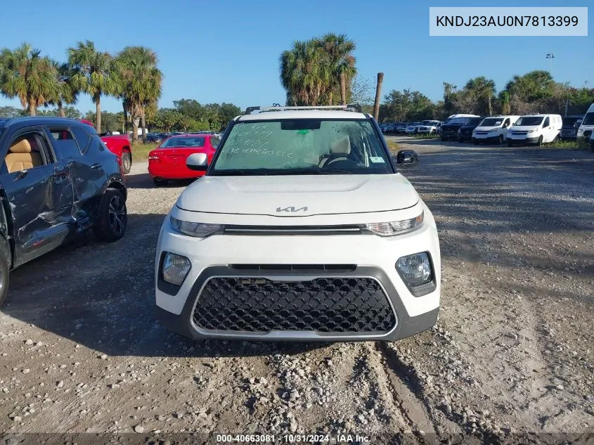 2022 Kia Soul Lx VIN: KNDJ23AU0N7813399 Lot: 40663081