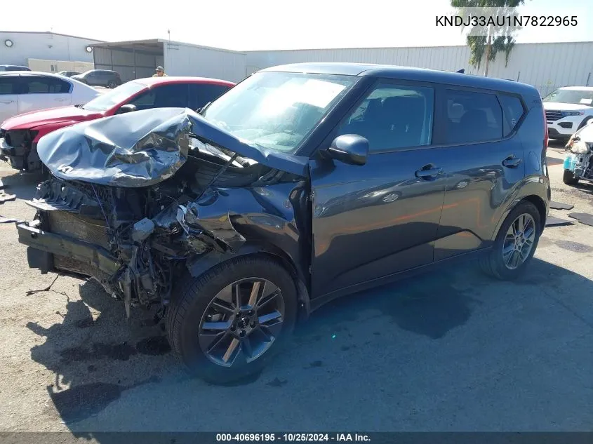 2022 Kia Soul Ex VIN: KNDJ33AU1N7822965 Lot: 40696195