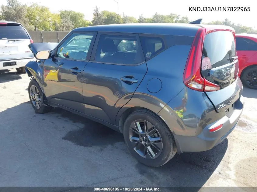 2022 Kia Soul Ex VIN: KNDJ33AU1N7822965 Lot: 40696195