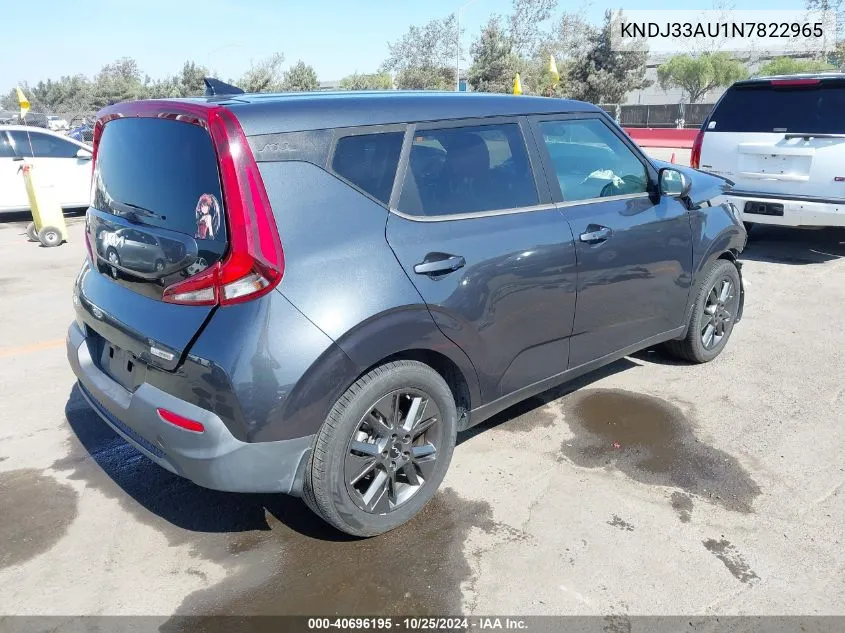 2022 Kia Soul Ex VIN: KNDJ33AU1N7822965 Lot: 40696195