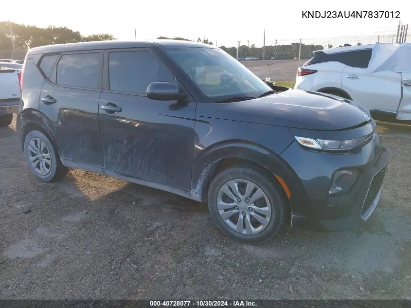 2022 Kia Soul Lx VIN: KNDJ23AU4N7837012 Lot: 40728077