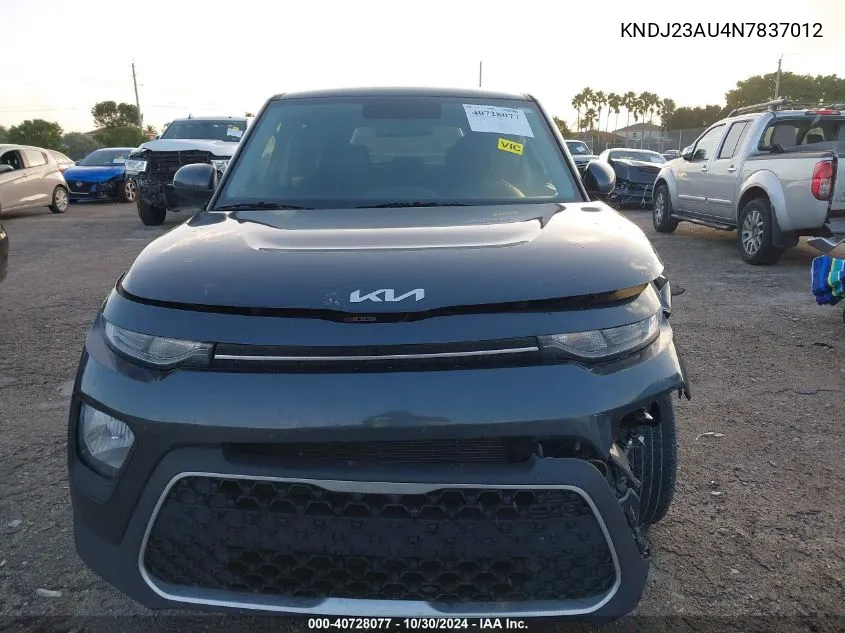 2022 Kia Soul Lx VIN: KNDJ23AU4N7837012 Lot: 40728077