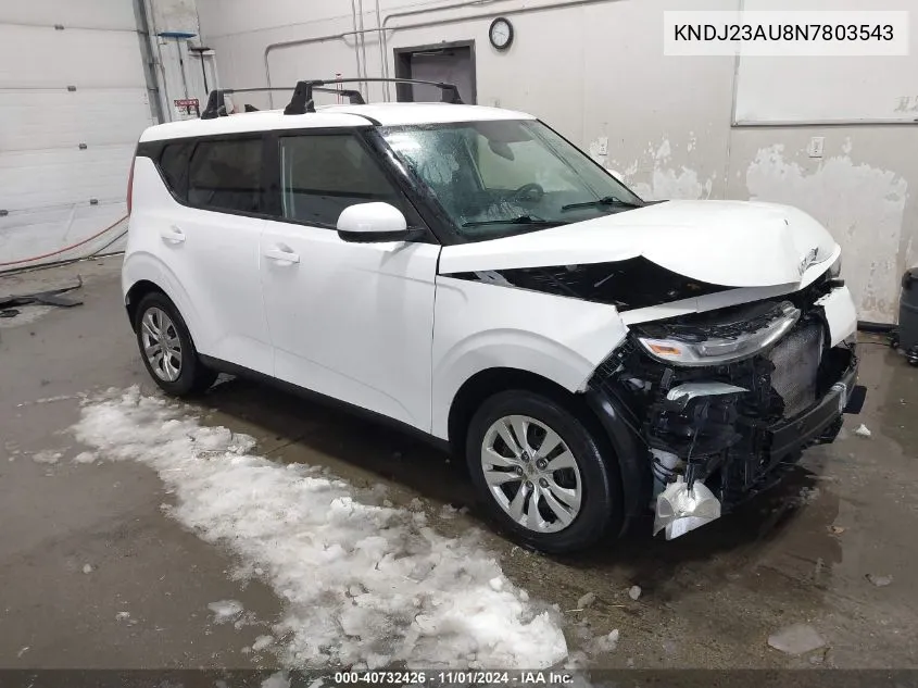 2022 Kia Soul Lx VIN: KNDJ23AU8N7803543 Lot: 40732426