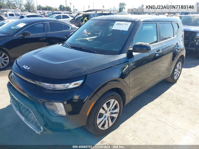 2022 Kia Soul Lx VIN: KNDJ23AU1N7183148 Lot: 40865701