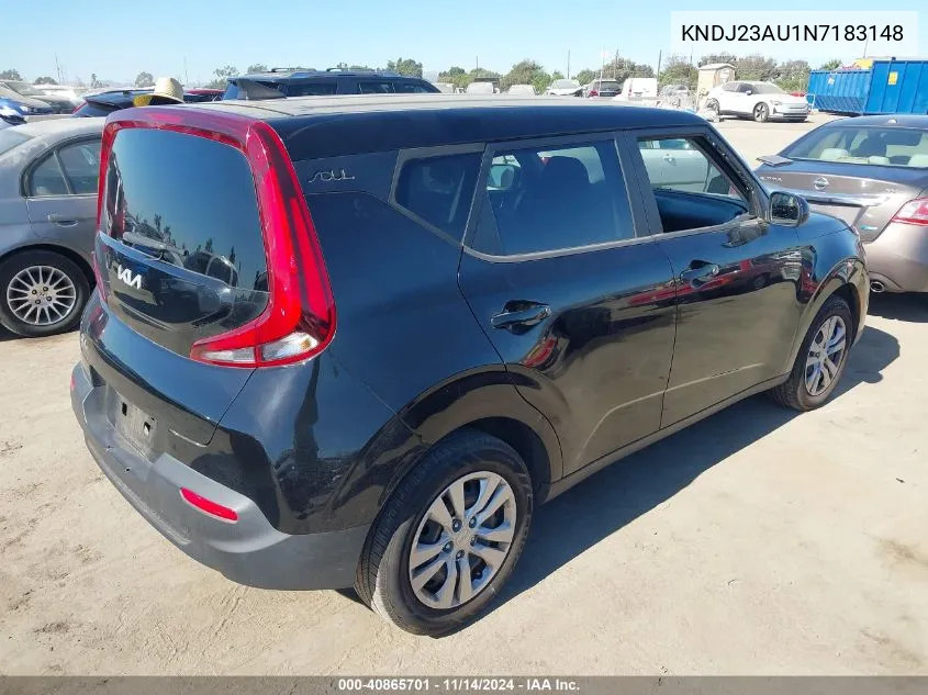 2022 Kia Soul Lx VIN: KNDJ23AU1N7183148 Lot: 40865701