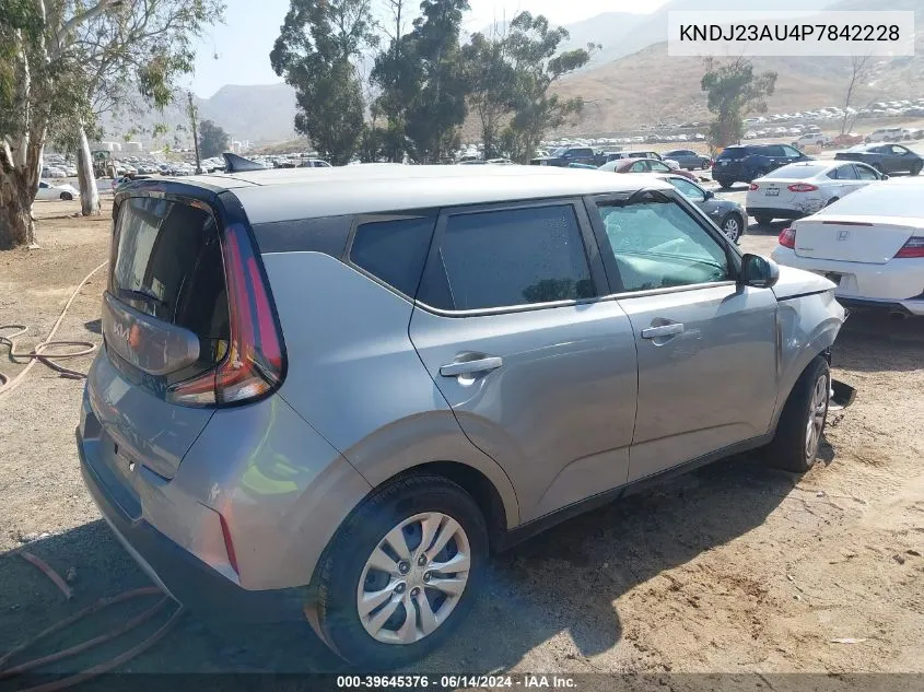 2023 Kia Soul Lx VIN: KNDJ23AU4P7842228 Lot: 39645376