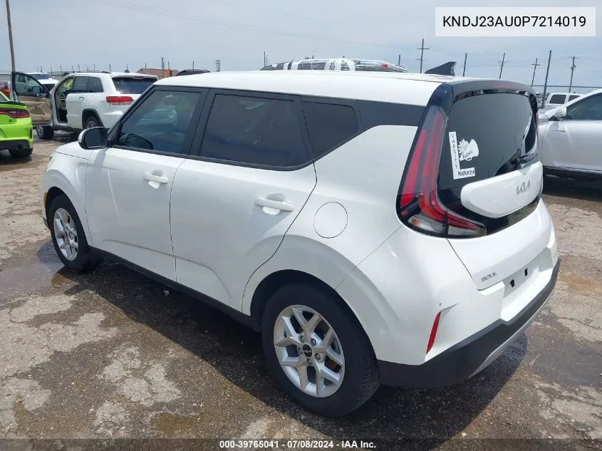 2023 Kia Soul Lx VIN: KNDJ23AU0P7214019 Lot: 39765041