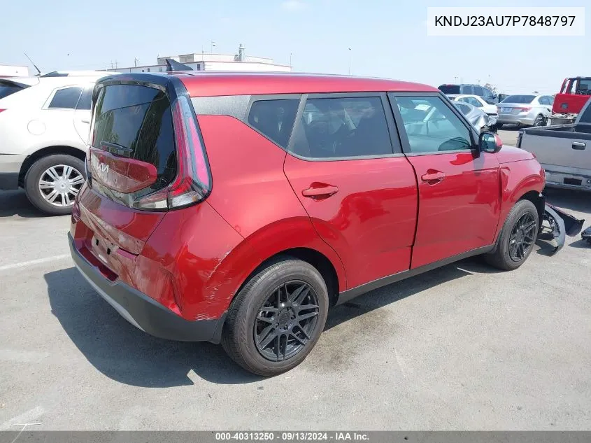 2023 Kia Soul Lx VIN: KNDJ23AU7P7848797 Lot: 40313250