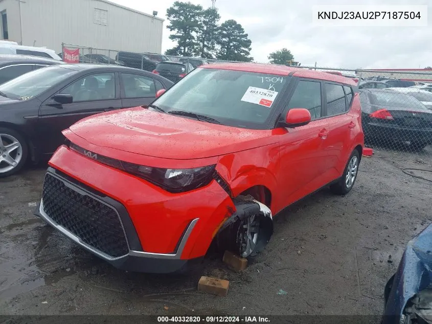 2023 Kia Soul Lx VIN: KNDJ23AU2P7187504 Lot: 40332820