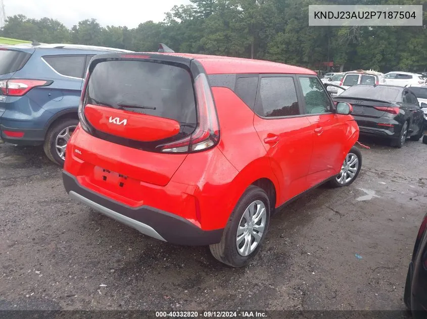 2023 Kia Soul Lx VIN: KNDJ23AU2P7187504 Lot: 40332820