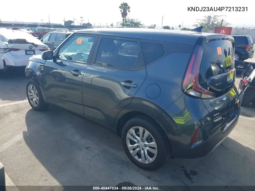 2023 Kia Soul Lx VIN: KNDJ23AU4P7213231 Lot: 40447034