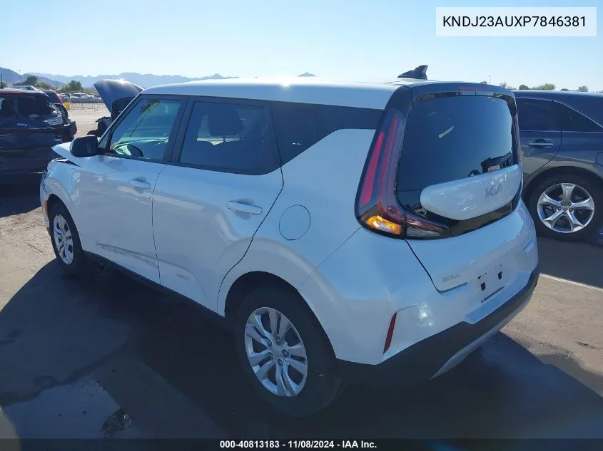 2023 Kia Soul Lx VIN: KNDJ23AUXP7846381 Lot: 40813183