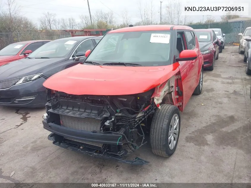 2023 Kia Soul Lx VIN: KNDJ23AU3P7206951 Lot: 40833167