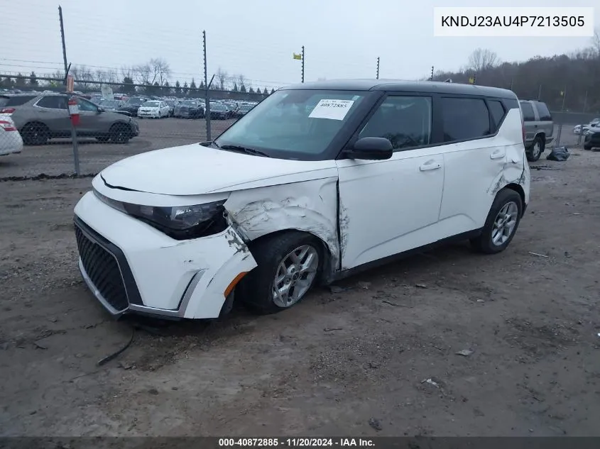 2023 Kia Soul S VIN: KNDJ23AU4P7213505 Lot: 40872885