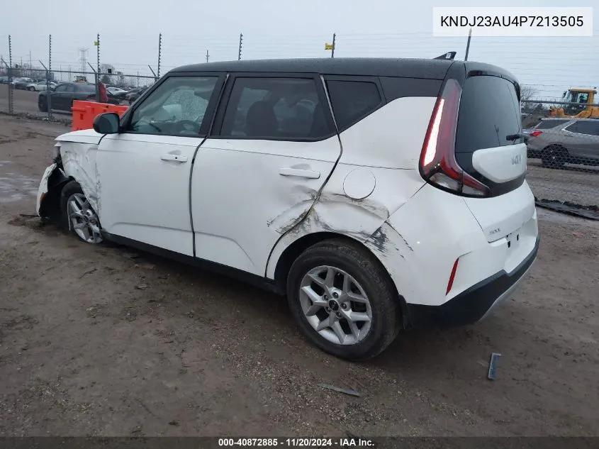 2023 Kia Soul S VIN: KNDJ23AU4P7213505 Lot: 40872885