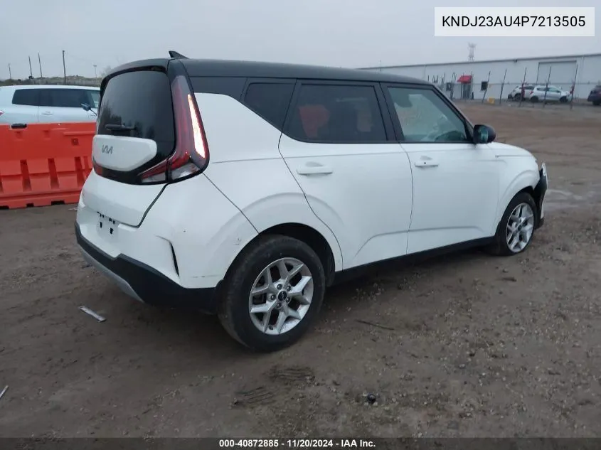 2023 Kia Soul S VIN: KNDJ23AU4P7213505 Lot: 40872885