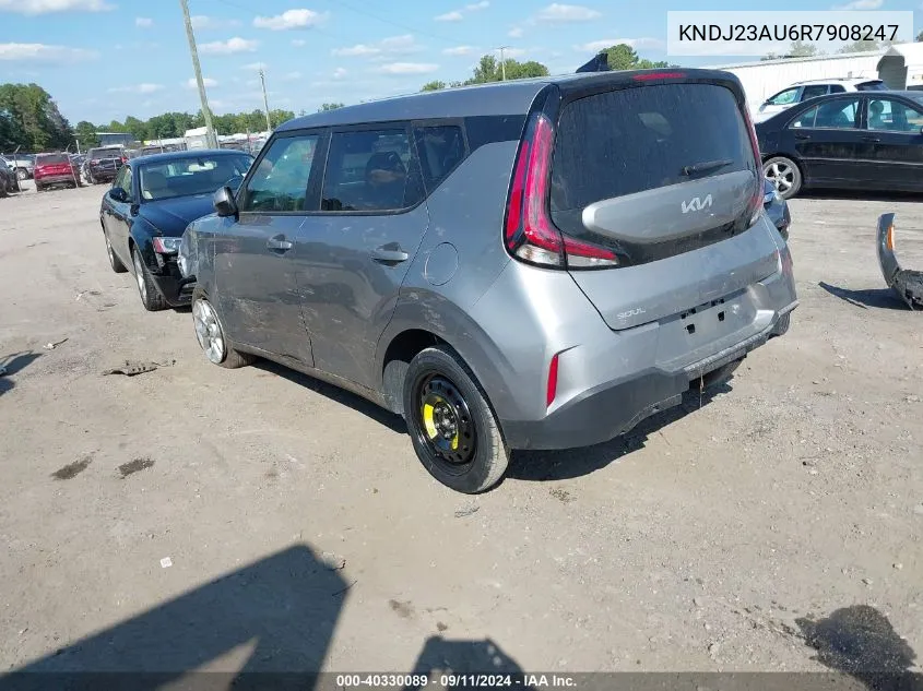 2024 Kia Soul Lx VIN: KNDJ23AU6R7908247 Lot: 40330089