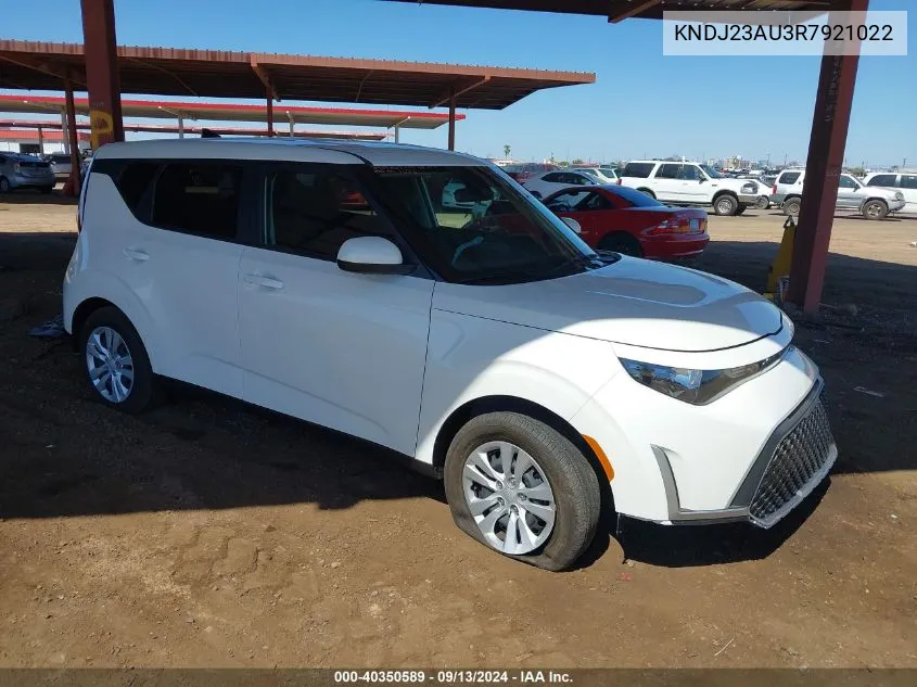 2024 Kia Soul Lx VIN: KNDJ23AU3R7921022 Lot: 40350589