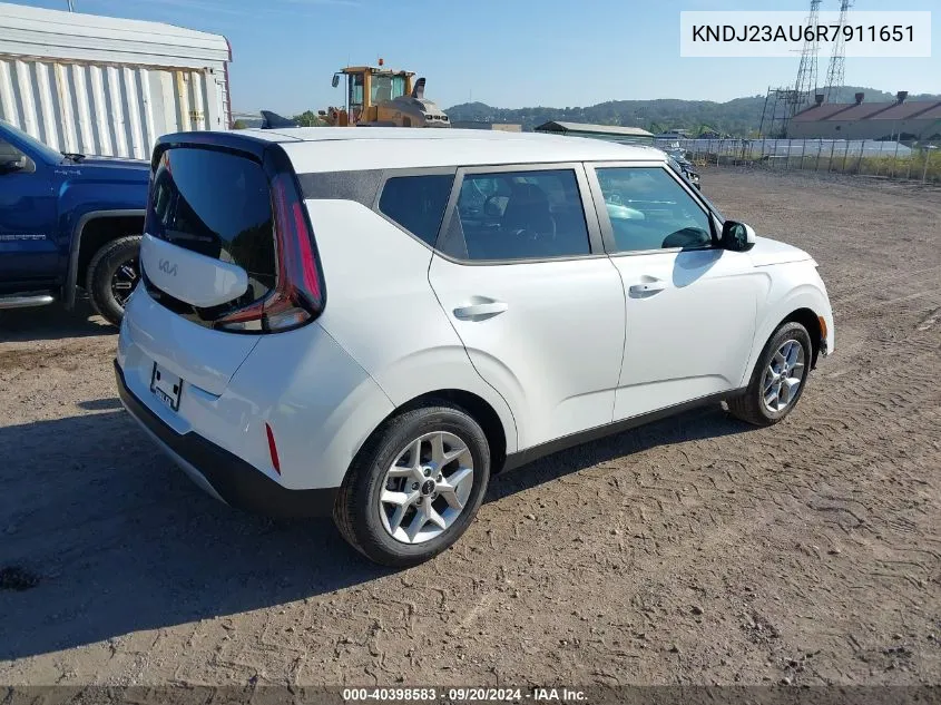 2024 Kia Soul S VIN: KNDJ23AU6R7911651 Lot: 40398583