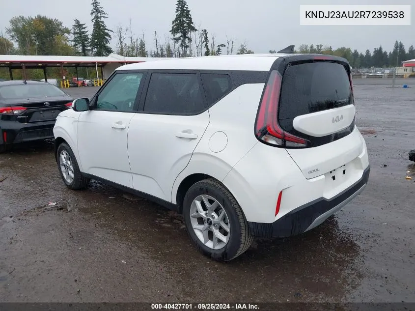 2024 Kia Soul Lx VIN: KNDJ23AU2R7239538 Lot: 40427701