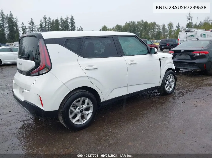 2024 Kia Soul Lx VIN: KNDJ23AU2R7239538 Lot: 40427701