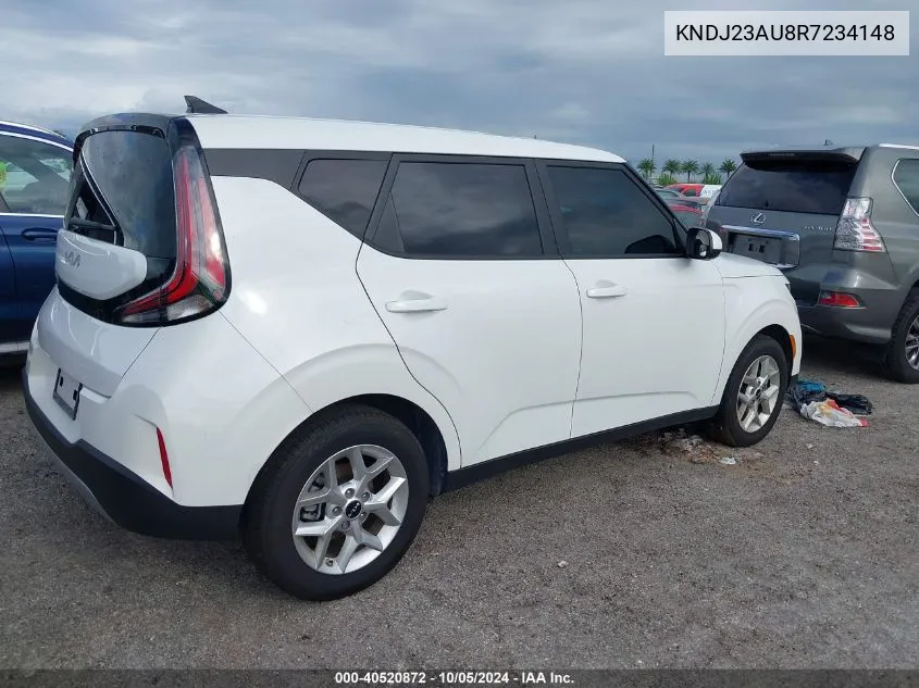 2024 Kia Soul Lx VIN: KNDJ23AU8R7234148 Lot: 40520872