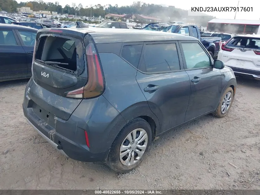 2024 Kia Soul Lx/S VIN: KNDJ23AUXR7917601 Lot: 40522655