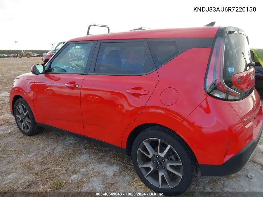 2024 Kia Soul Ex VIN: KNDJ33AU6R7220150 Lot: 40549043