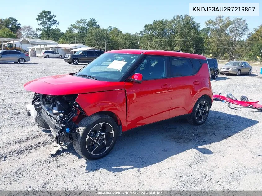 2024 Kia Soul Ex VIN: KNDJ33AU2R7219867 Lot: 40602996