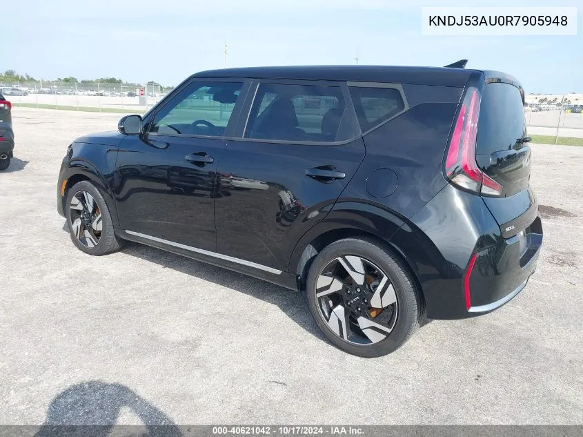 2024 Kia Soul Gt-Line VIN: KNDJ53AU0R7905948 Lot: 40621042