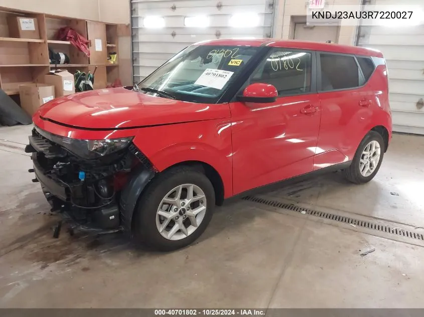 2024 Kia Soul S VIN: KNDJ23AU3R7220027 Lot: 40701802