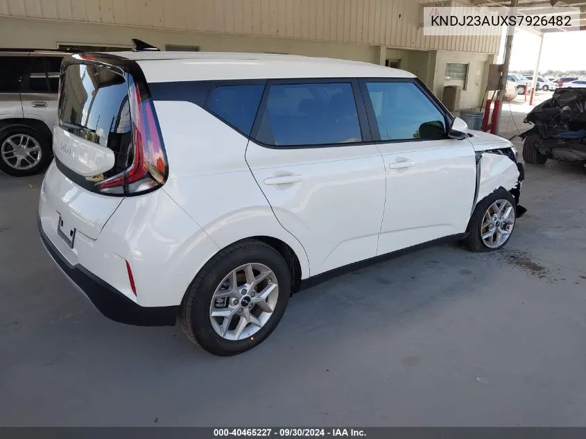 2025 Kia Soul Lx/S VIN: KNDJ23AUXS7926482 Lot: 40465227