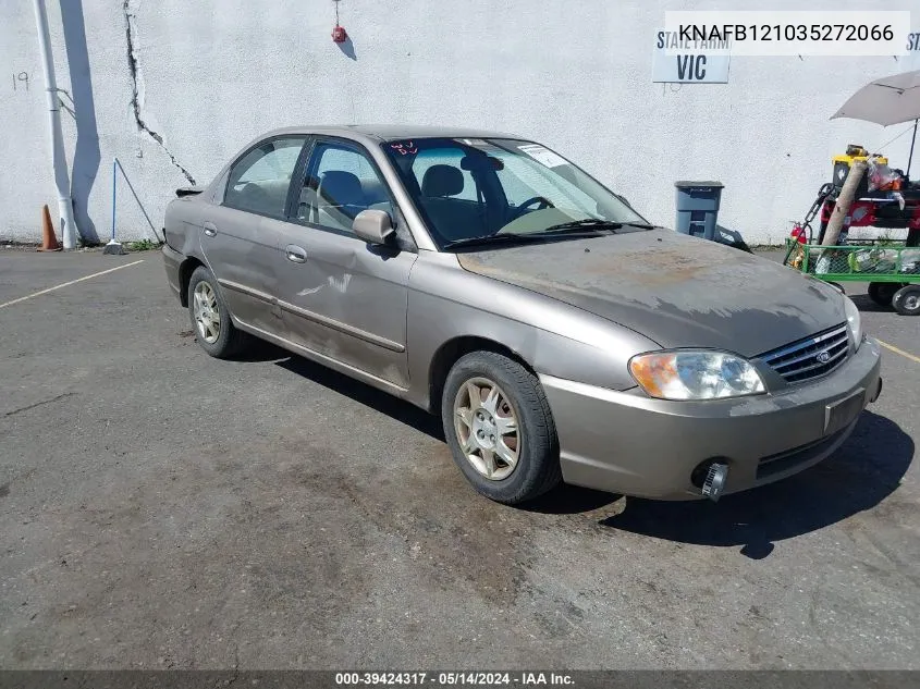 2003 Kia Spectra Ls VIN: KNAFB121035272066 Lot: 39424317