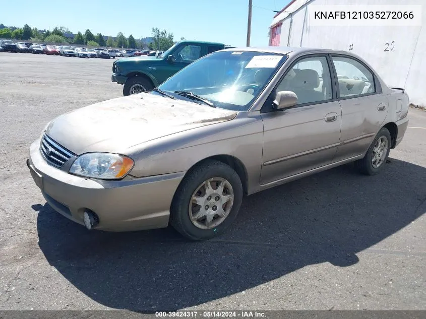 2003 Kia Spectra Ls VIN: KNAFB121035272066 Lot: 39424317