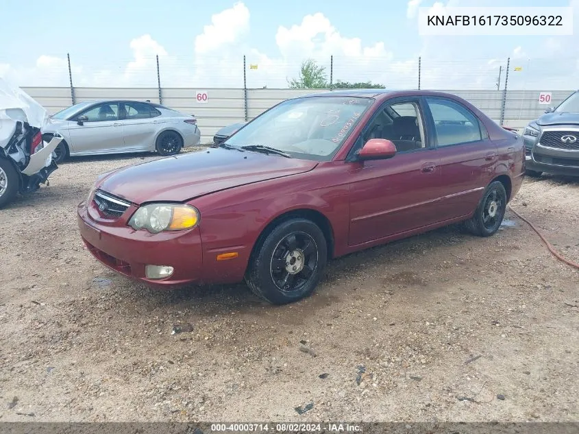 KNAFB161735096322 2003 Kia Spectra Gs/Gsx