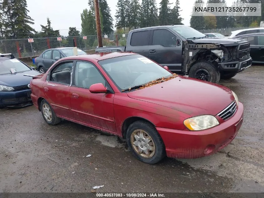 2003 Kia Spectra Ls VIN: KNAFB121735267799 Lot: 40537083