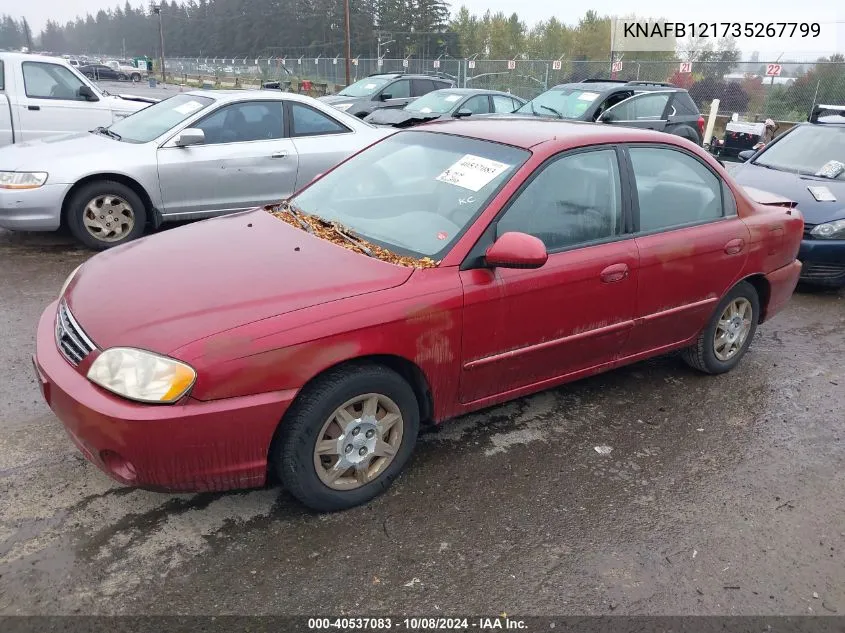 2003 Kia Spectra Ls VIN: KNAFB121735267799 Lot: 40537083