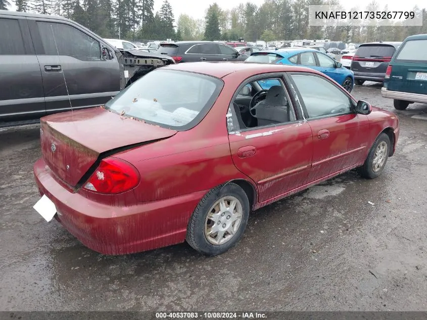 2003 Kia Spectra Ls VIN: KNAFB121735267799 Lot: 40537083