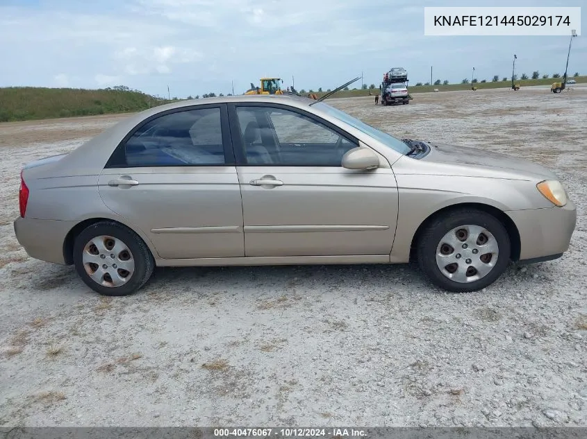 2004 Kia Spectra Lx/Ex VIN: KNAFE121445029174 Lot: 40476067