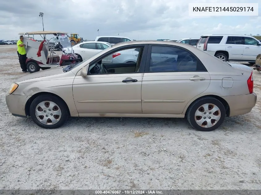 2004 Kia Spectra Lx/Ex VIN: KNAFE121445029174 Lot: 40476067