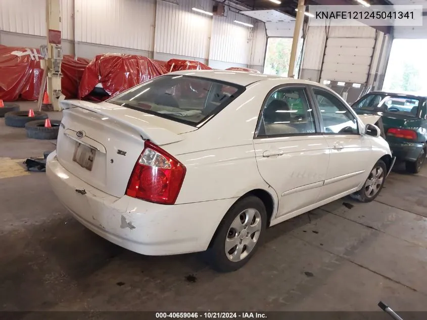 2004 Kia Spectra Ex/Lx VIN: KNAFE121245041341 Lot: 40659046