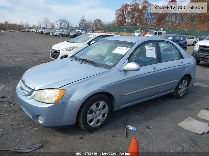 2005 Kia Spectra Ex/Lx/Sx VIN: KNAFE121855168306 Lot: 40769710