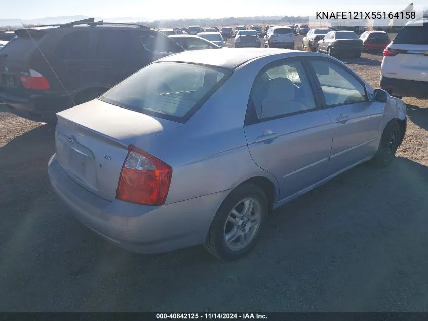 2005 Kia Spectra Ex/Lx/Sx VIN: KNAFE121X55164158 Lot: 40842125