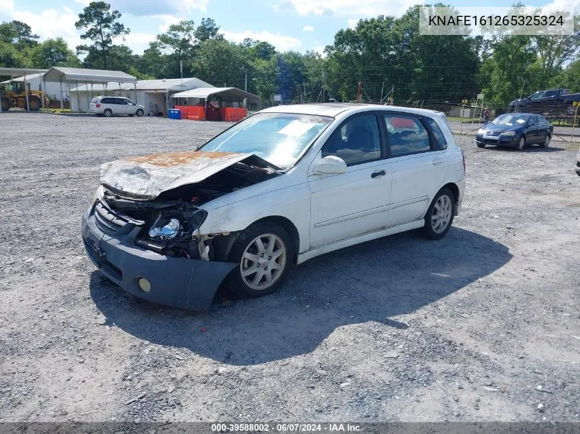 2006 Kia Spectra5 VIN: KNAFE161265325324 Lot: 39588002