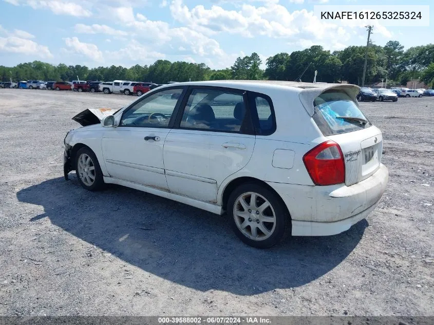 2006 Kia Spectra5 VIN: KNAFE161265325324 Lot: 39588002