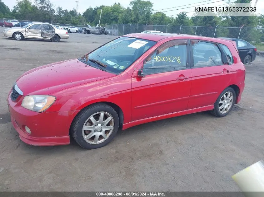 2006 Kia Spectra5 VIN: KNAFE161365372233 Lot: 40008298